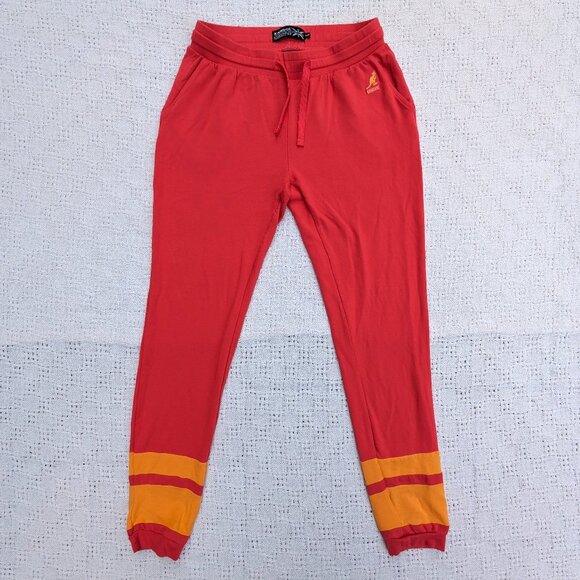 Kangol Joggers Pants Men's S Retro Red Yellow Combo Drawstring Pockets Size M - Picture 1 of 6